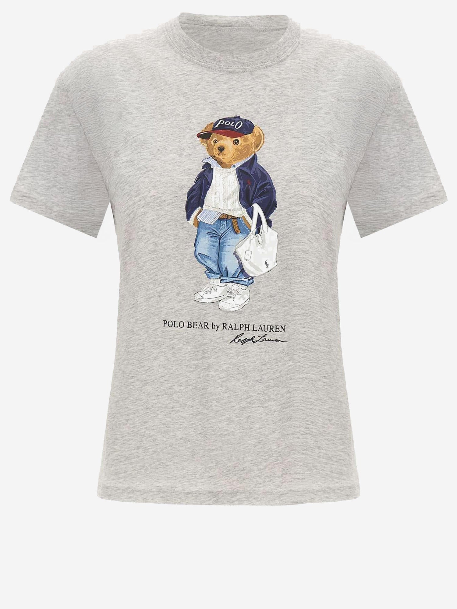 T-SHIRT IN COTONE CON STAMPA POLO BEAR 211A96261 001 POLO RALPH LAUREN 