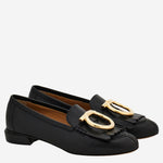 MOCASSINI SILVY CON DETTAGLIO FRANGE IN PELLE 01K907 001 SALVATORE FERRAGAMO 