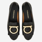 MOCASSINI SILVY CON DETTAGLIO FRANGE IN PELLE 01K907 001 SALVATORE FERRAGAMO 