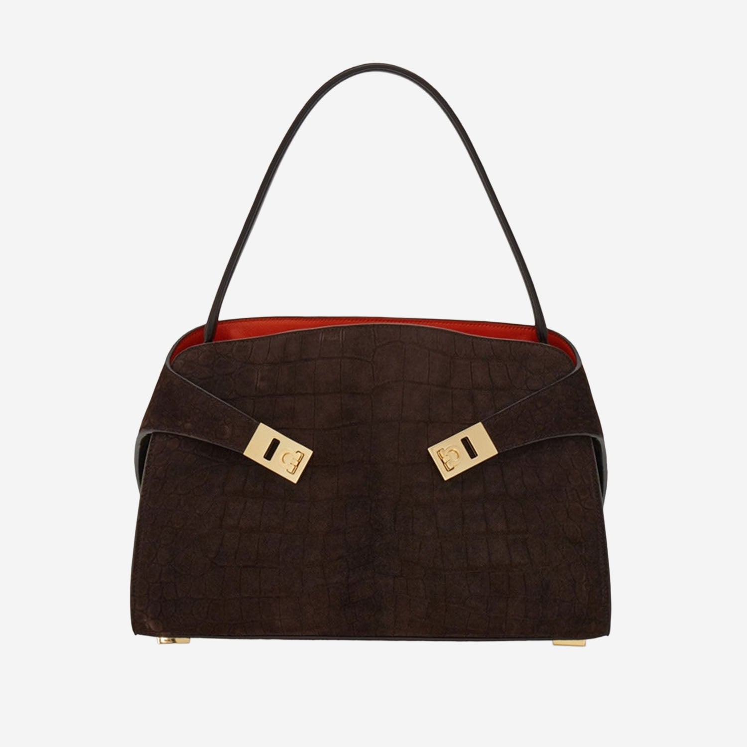 BORSA A SPALLA HUG SOFT IN SUEDE 219816 035 SALVATORE FERRAGAMO 