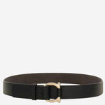 CINTURA IN PELLE CON FIBBIA DORATA 230474 001 SALVATORE FERRAGAMO 