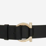CINTURA IN PELLE CON FIBBIA DORATA 230474 001 SALVATORE FERRAGAMO 
