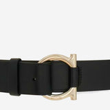 CINTURA IN PELLE CON FIBBIA DORATA 230474 001 SALVATORE FERRAGAMO 
