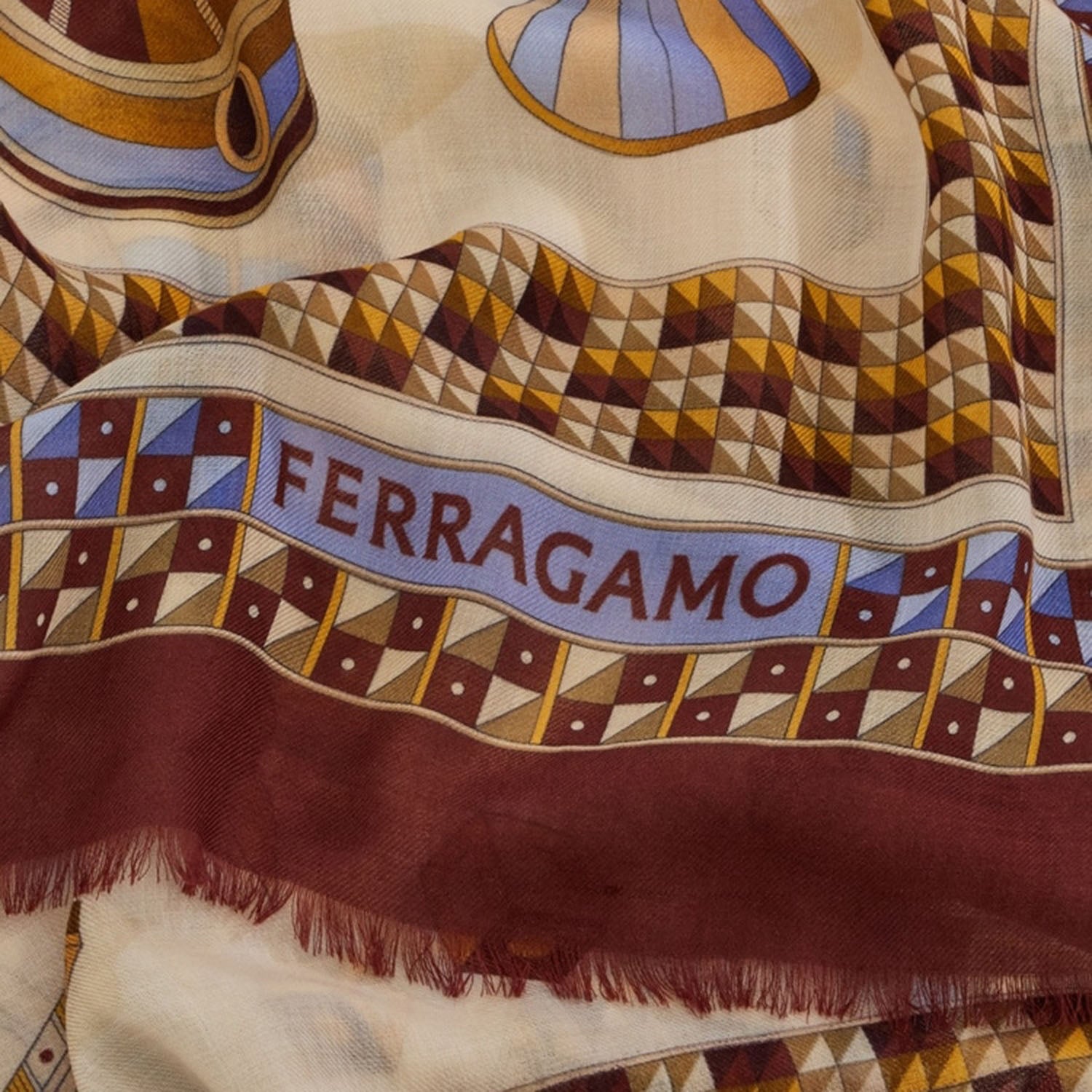 FOULARD IN SETA CON STAMPA NADIR 310197 003 SALVATORE FERRAGAMO 