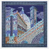 FOULARD IN SETA CON STAMPA PALAZZO 310220 001 SALVATORE FERRAGAMO 