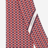 CRAVATTA IN SETA CON MOTIVO GEOMETRICO 351313 002 SALVATORE FERRAGAMO 