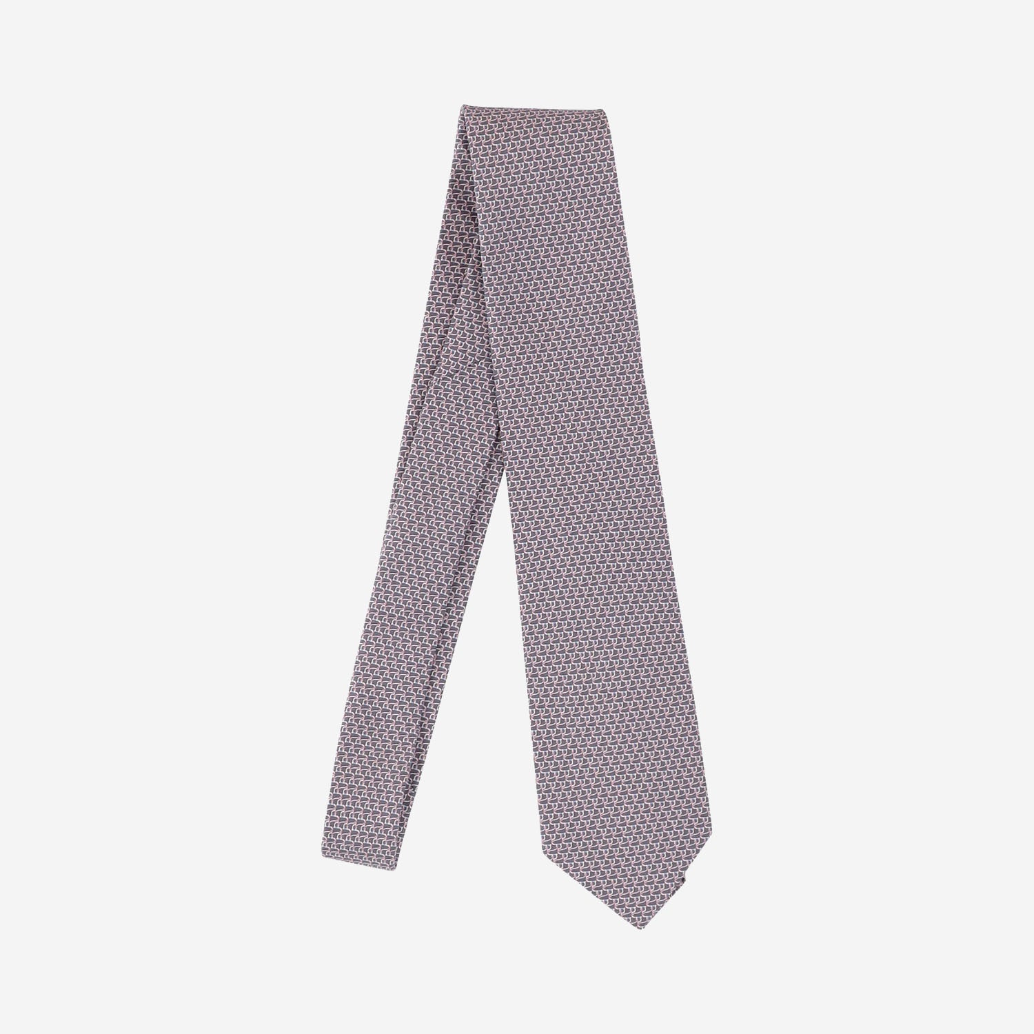 CRAVATTA IN SETA CON MOTIVO GEOMETRICO 351323 004 SALVATORE FERRAGAMO 