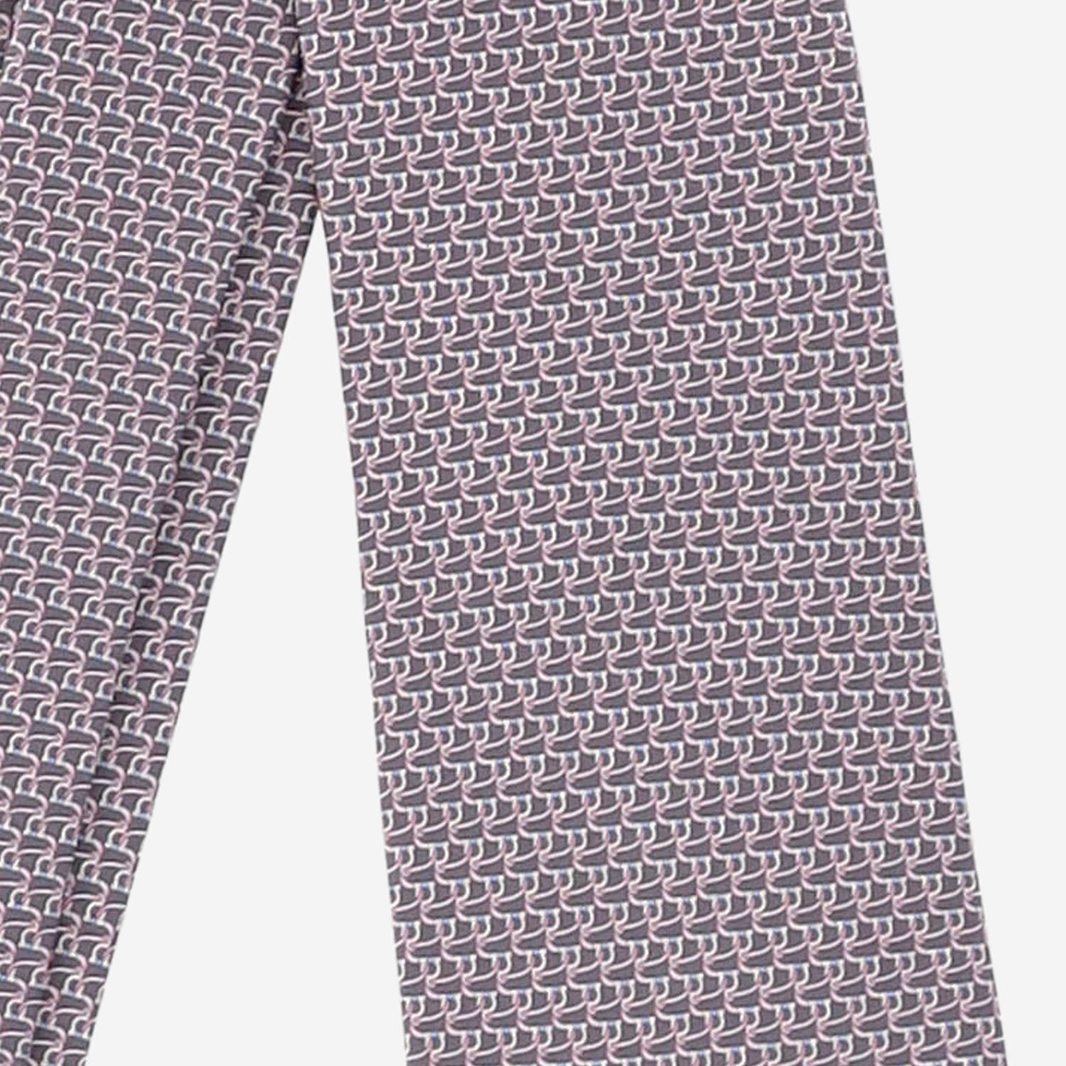 CRAVATTA IN SETA CON MOTIVO GEOMETRICO 351323 004 SALVATORE FERRAGAMO 