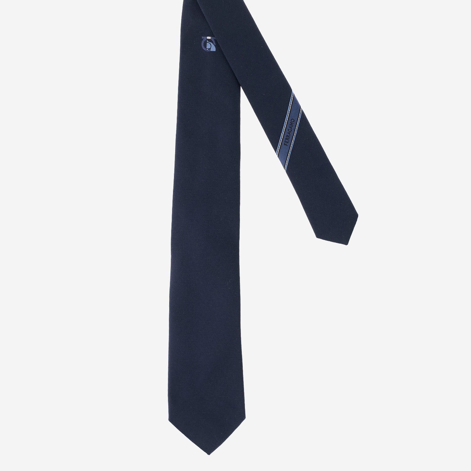CRAVATTA IN SETA CON LOGO 351358 001 SALVATORE FERRAGAMO 