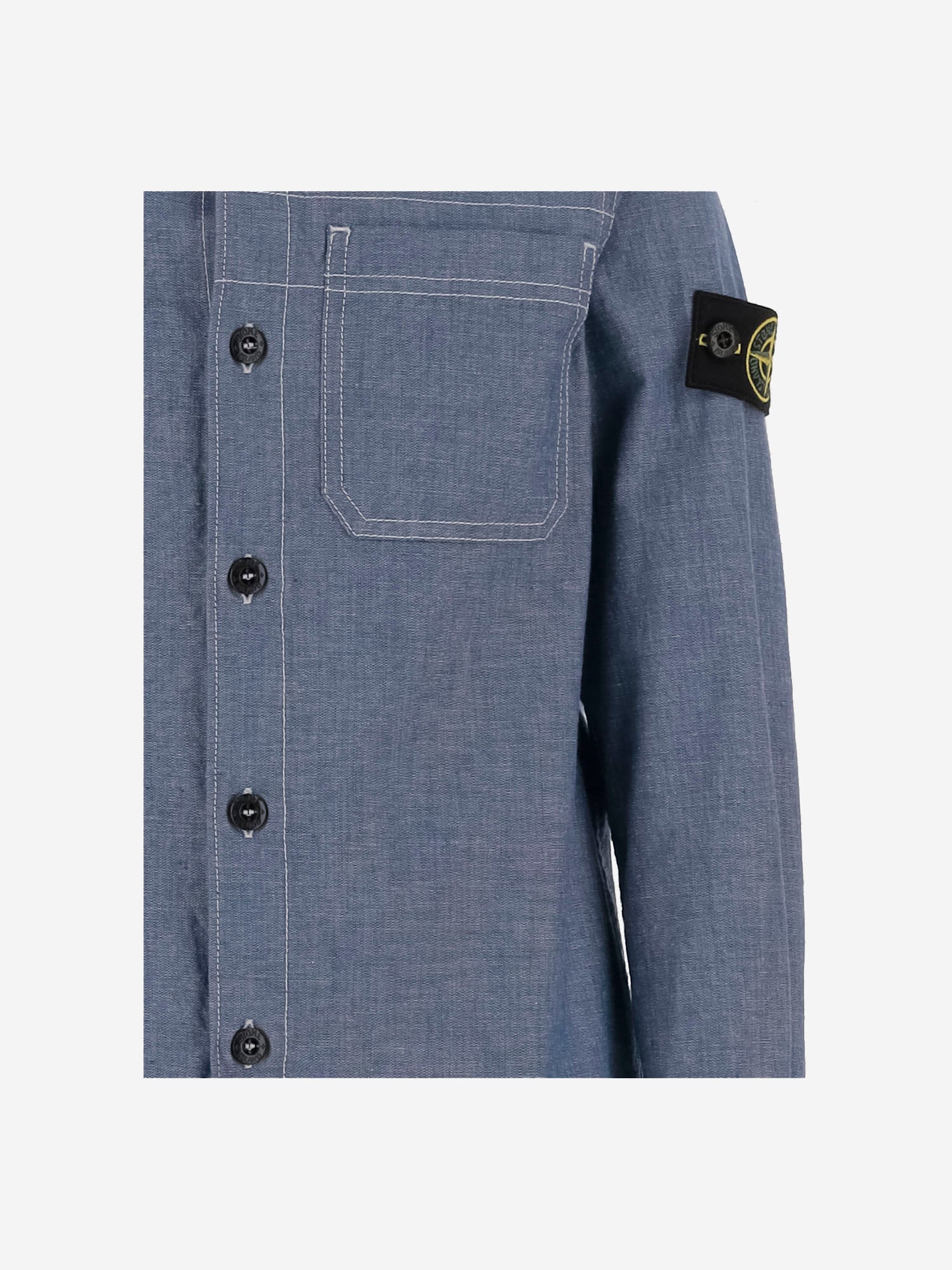 CAMICIA IN DENIM DI COTONE 1100002 S0310V0040 STONE ISLAND KIDS 