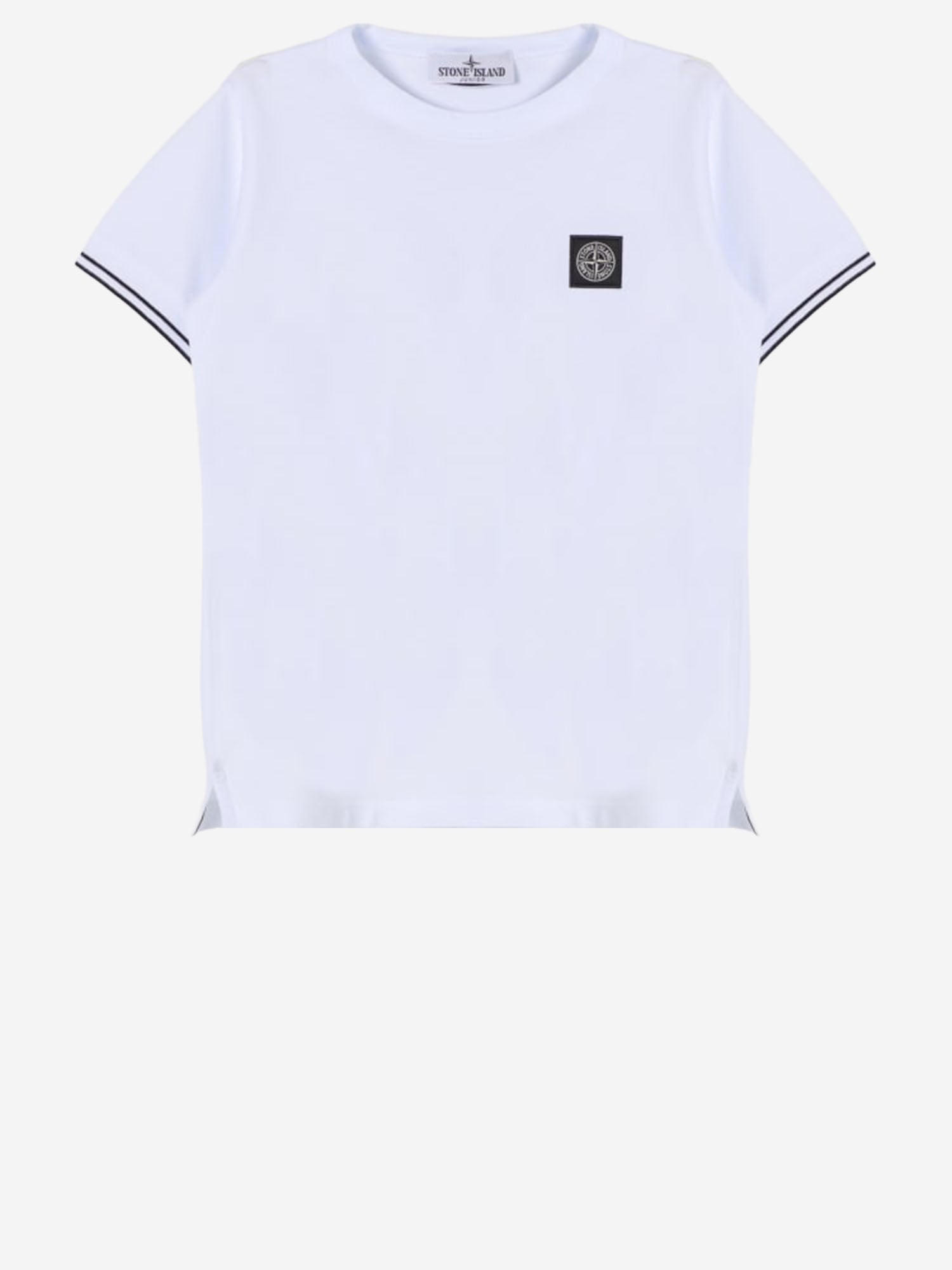 T-SHIRT IN COTONE STRETCH CON LOGO 2100001 S0018V1001 STONE ISLAND KIDS 