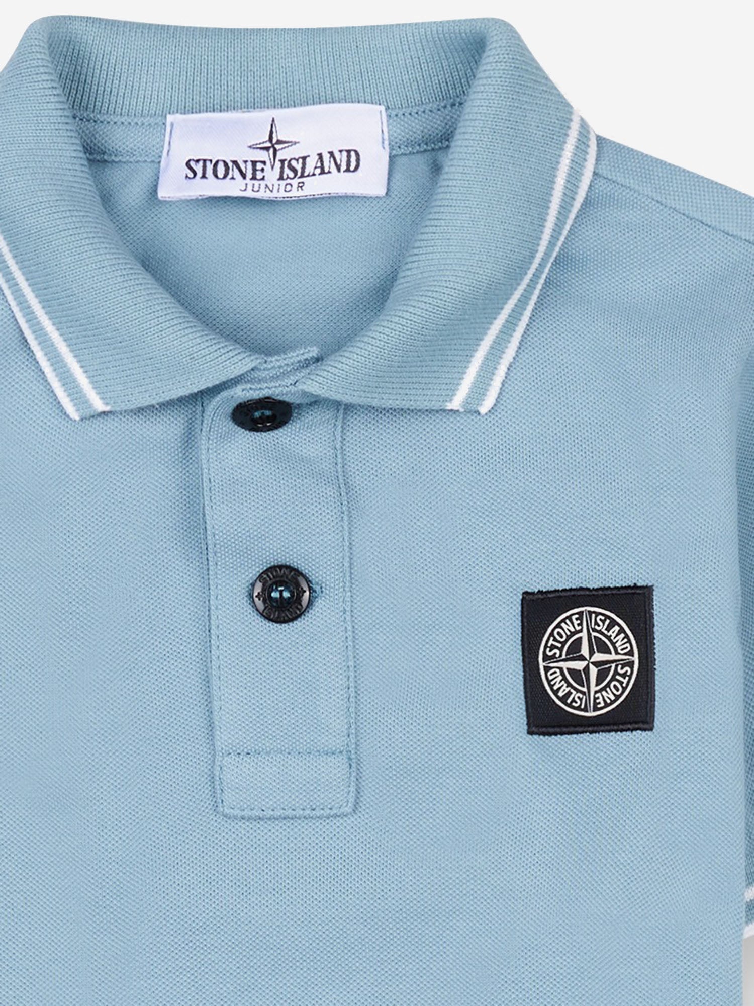 POLO IN COTONE STRETCH CON LOGO 2200001 S0018V004A STONE ISLAND KIDS 