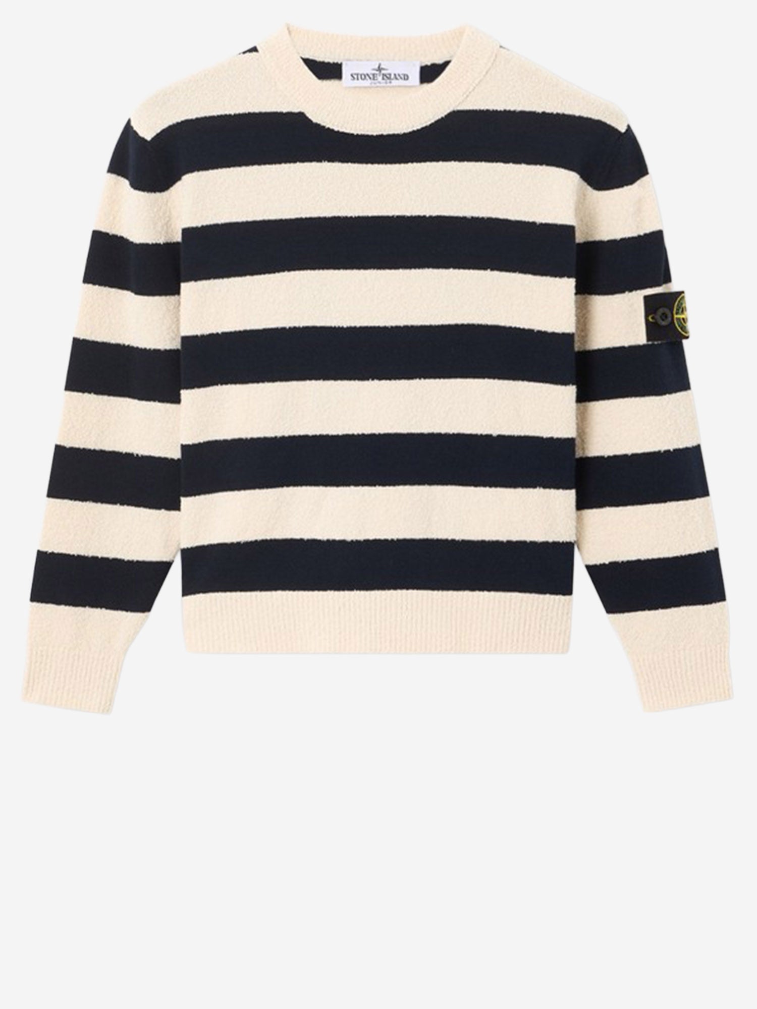 MAGLIONE IN MISTO COTONE A RIGHE 5100011 S0M11V0028 STONE ISLAND KIDS 
