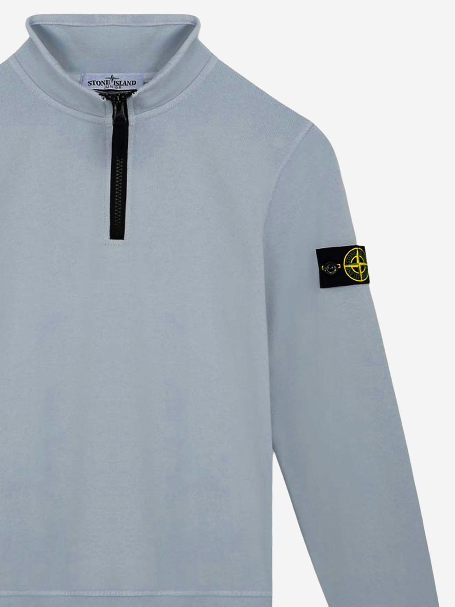 PULLOVER IN COTONE CON MEZZA ZIP 6100013 S0040V004A STONE ISLAND KIDS 