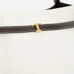 BORSA SHOPPING MEDIA IN CANVAS E PELLE XBWTIMAT300U6J 043X TODS 