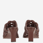 SANDALI IN PELLE INTRECCIATA CON TACCO MEDIO XXW52L0KE00U1O S202 TODS 
