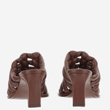 SANDALI IN PELLE INTRECCIATA CON TACCO MEDIO XXW52L0KE00U1O S202 TODS 