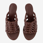 SANDALI IN PELLE INTRECCIATA CON TACCO MEDIO XXW52L0KE00U1O S202 TODS 