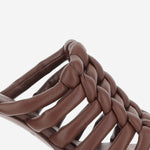 SANDALI IN PELLE INTRECCIATA CON TACCO MEDIO XXW52L0KE00U1O S202 TODS 