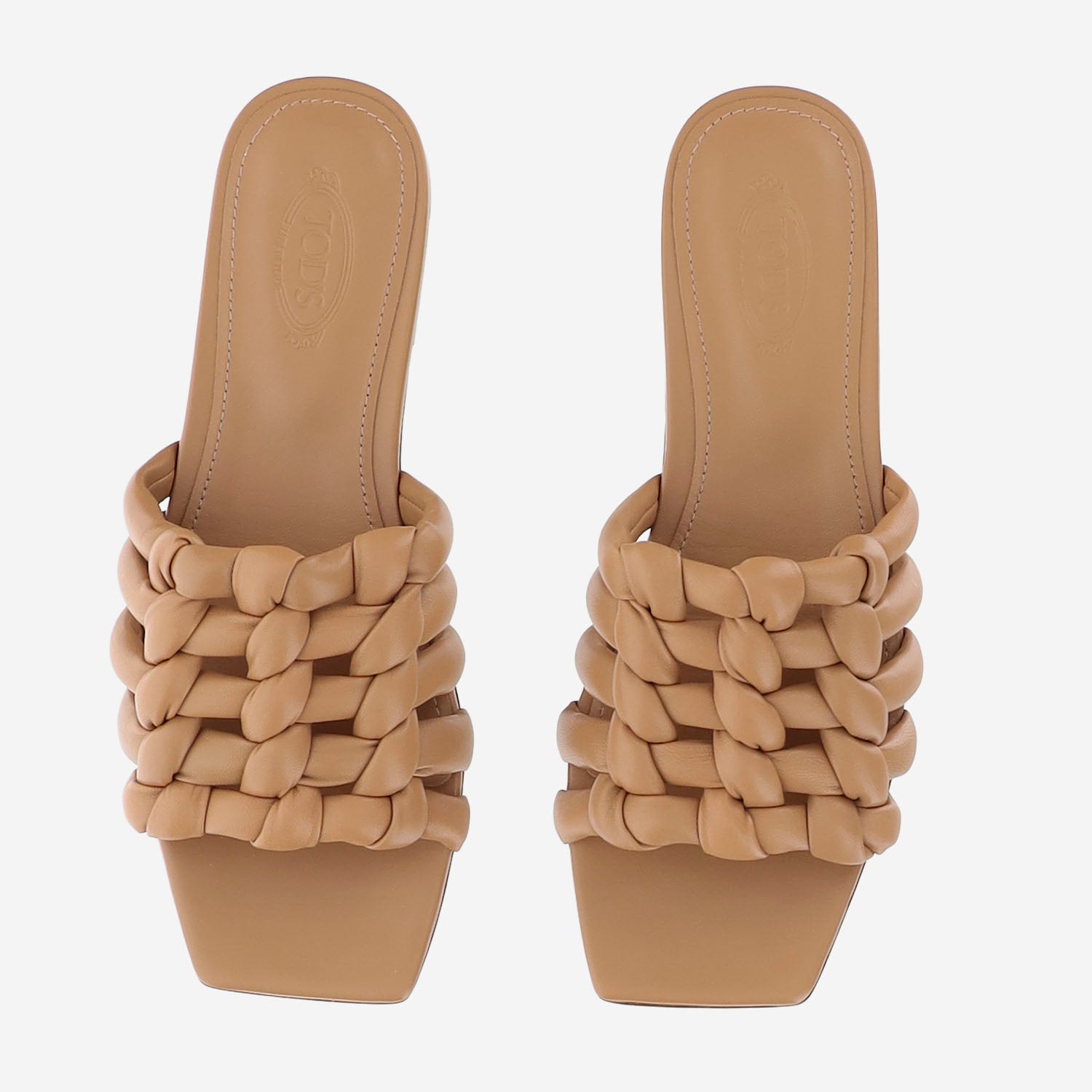 SANDALI IN PELLE INTRECCIATA XXW99L0KD20U1O C811 TODS 