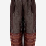 PANTALONI IN LINO CON DETTAGLI A CONTRASTO 175276 200 TORY BURCH 