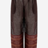 PANTALONI IN LINO CON DETTAGLI A CONTRASTO 175276 200 TORY BURCH 