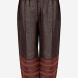 PANTALONI IN LINO CON DETTAGLI A CONTRASTO 175276 200 TORY BURCH 