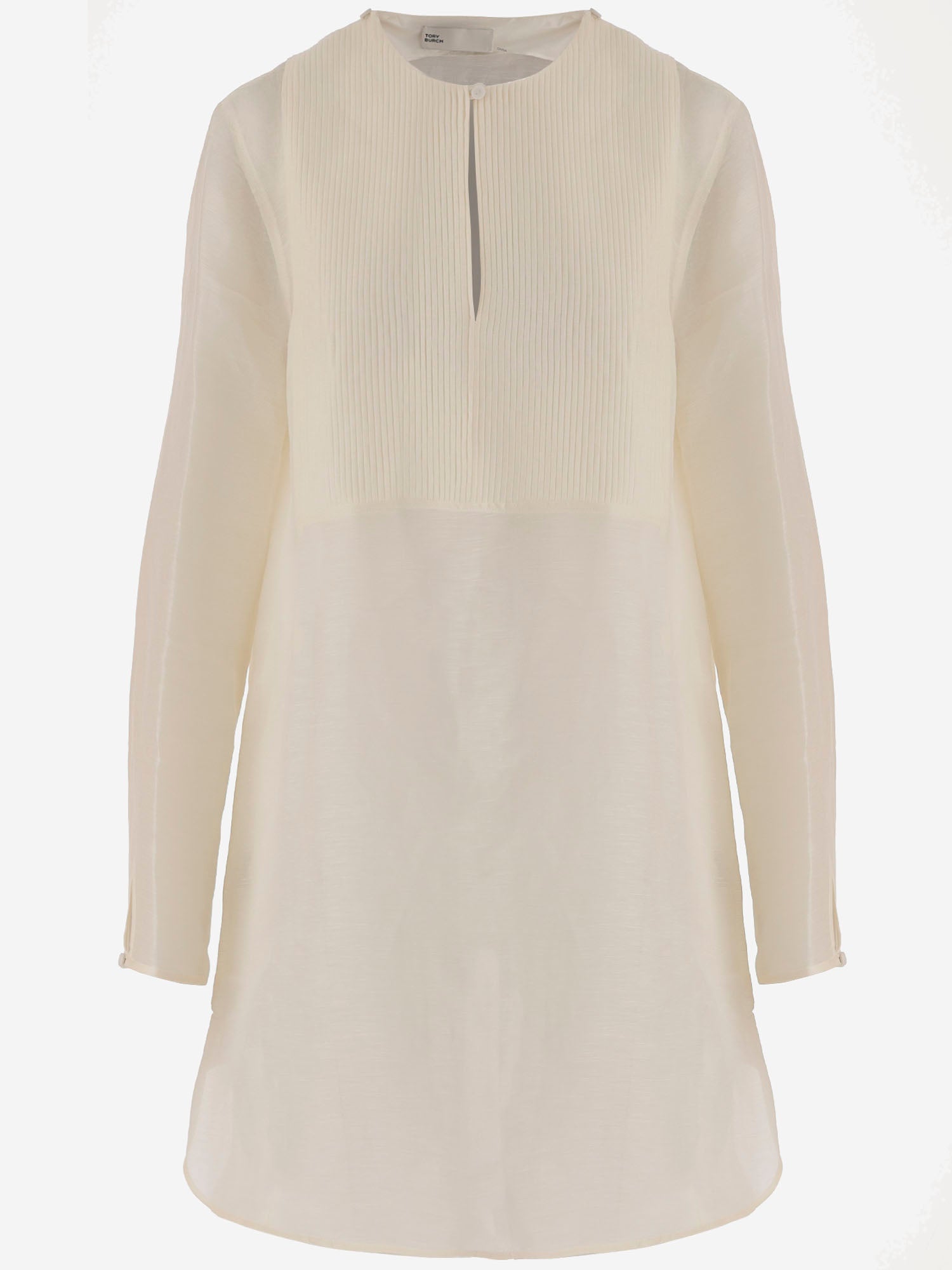 ABITO AVORIO IN LINO E SETA 176549 106 TORY BURCH 