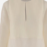 ABITO AVORIO IN LINO E SETA 176549 106 TORY BURCH 