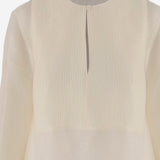 ABITO AVORIO IN LINO E SETA 176549 106 TORY BURCH 