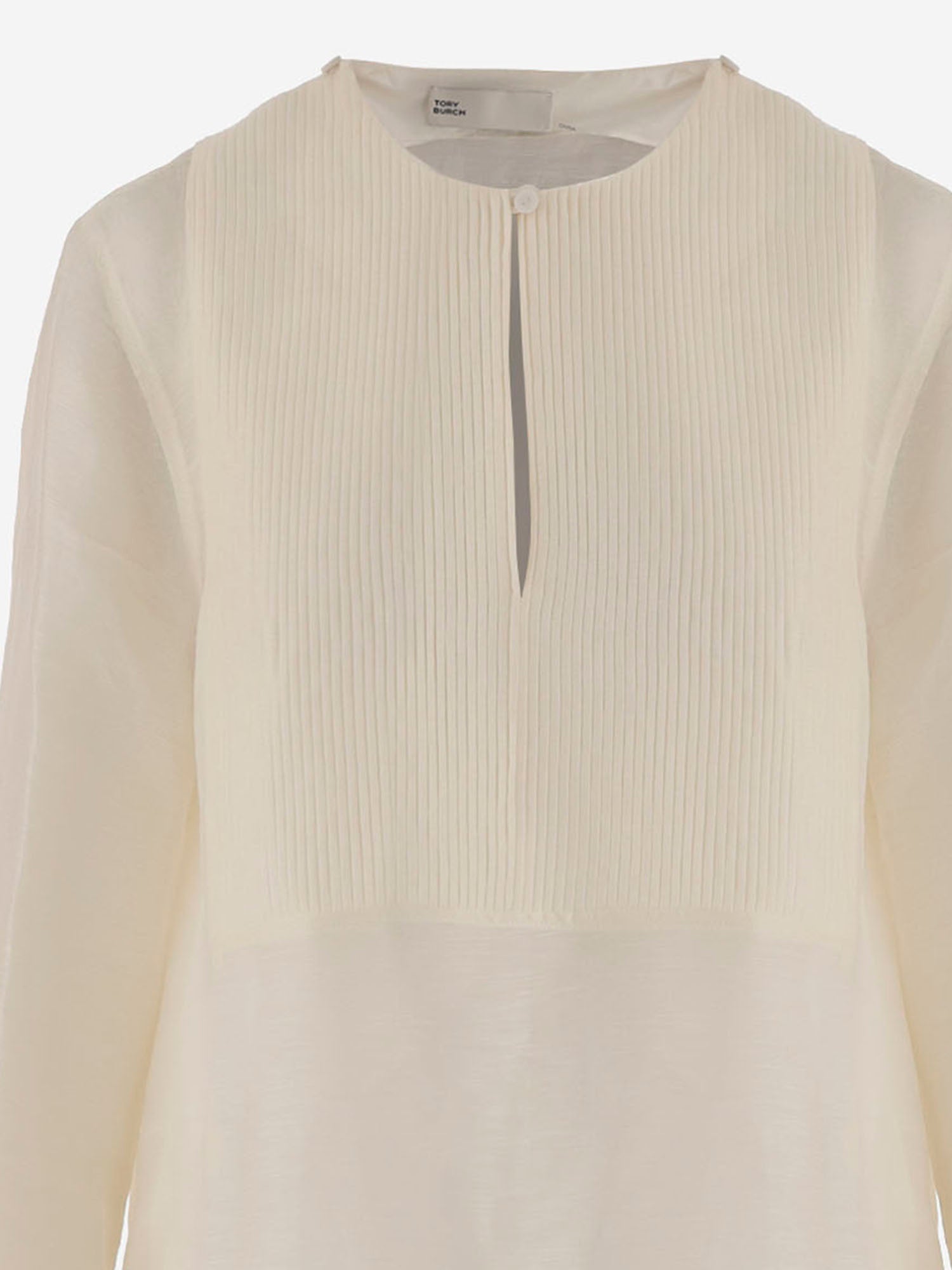 ABITO AVORIO IN LINO E SETA 176549 106 TORY BURCH 