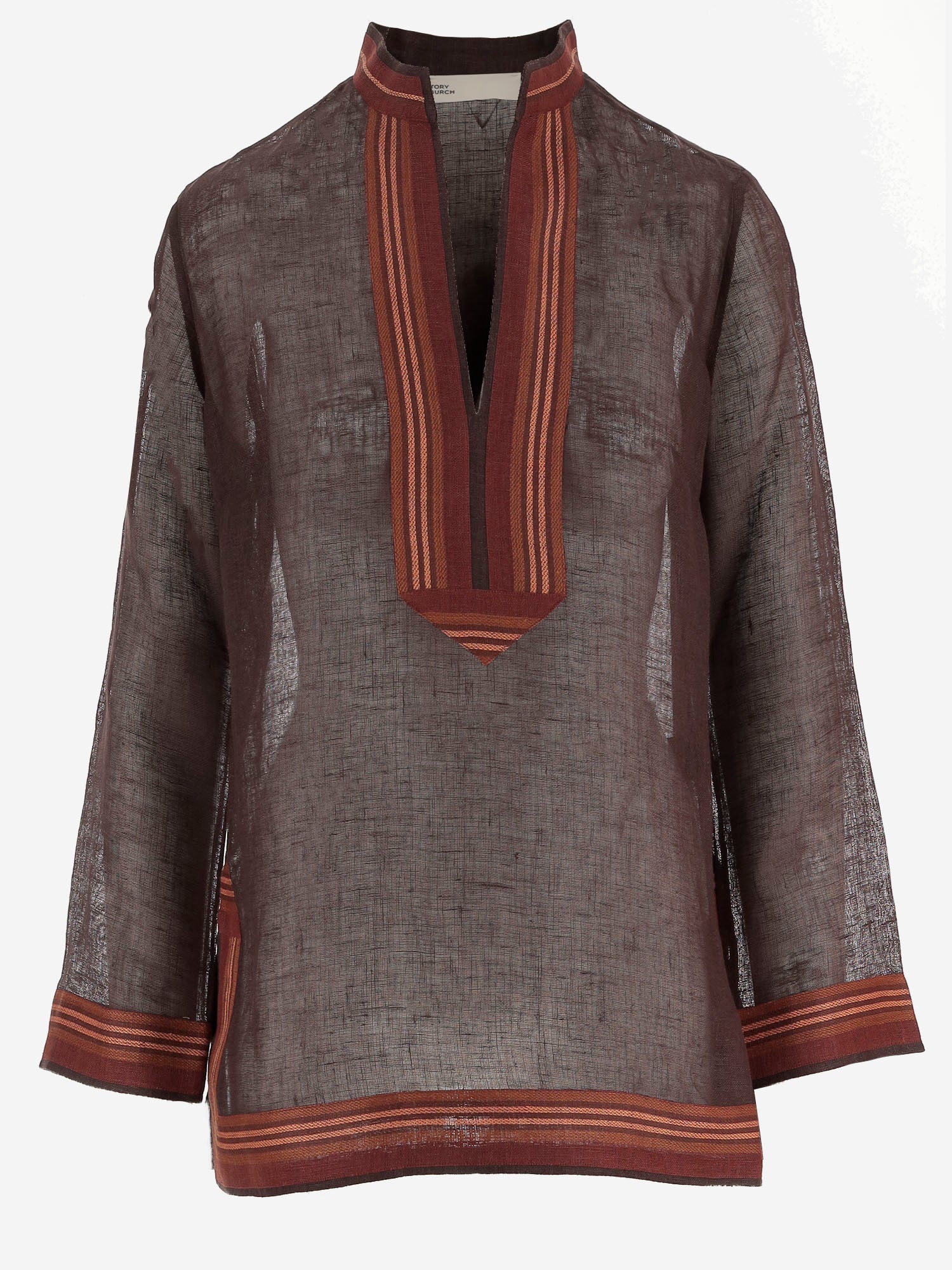 TUNICA IN LINO A RIGHE 180051 209 TORY BURCH 