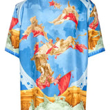 Camicia in twill di seta stampata 1003926 1A160955X000 VERSACE 