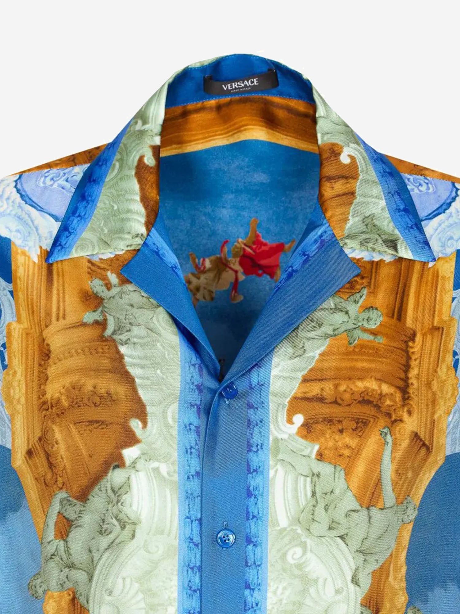 Camicia in twill di seta stampata 1003926 1A160955X000 VERSACE 