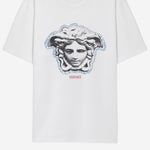 T-SHIRT IN COTONE CON STAMPA LOGO 1013302 1A167531W000 VERSACE 