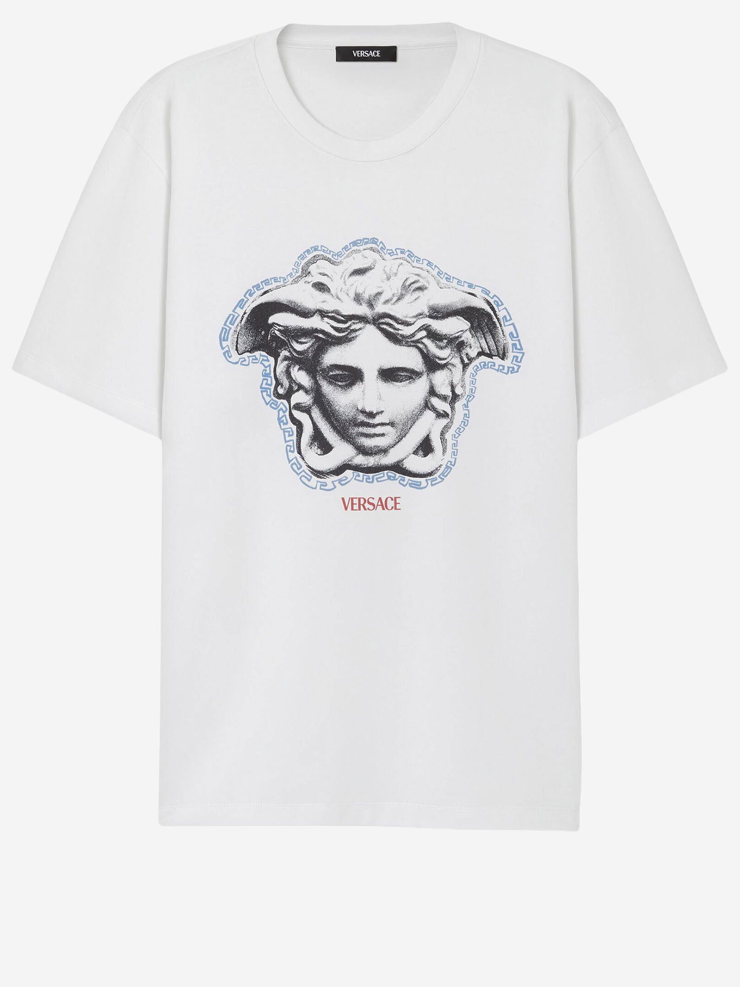 T-SHIRT IN COTONE CON STAMPA LOGO 1013302 1A167531W000 VERSACE 