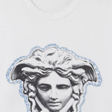 T-SHIRT IN COTONE CON STAMPA LOGO 1013302 1A167531W000 VERSACE 