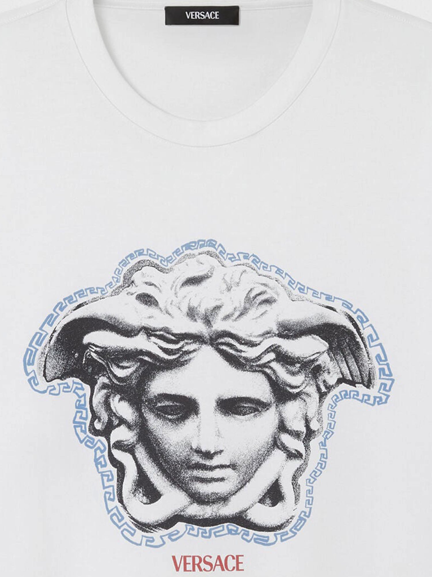 T-SHIRT IN COTONE CON STAMPA LOGO 1013302 1A167531W000 VERSACE 