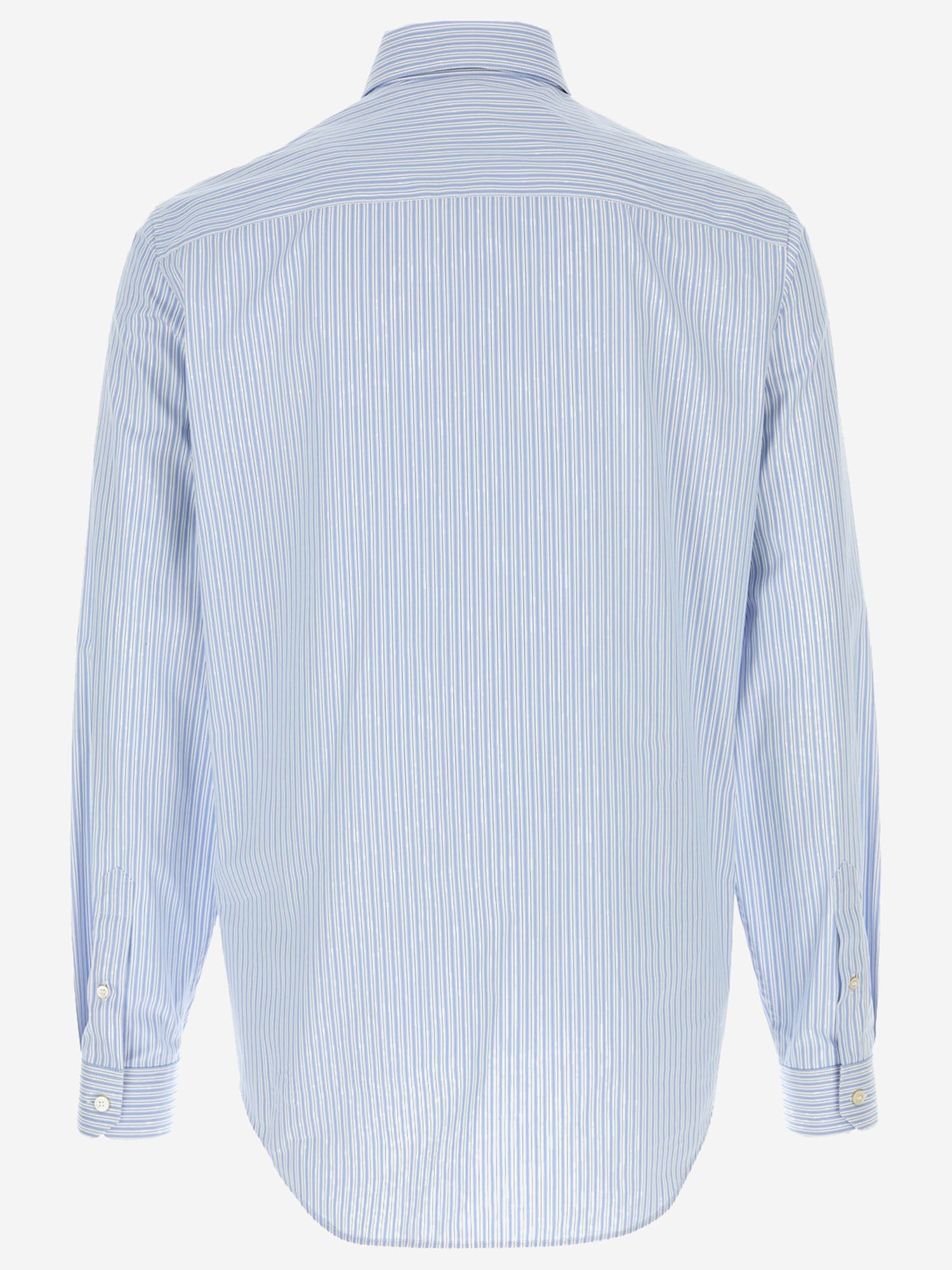CAMICIA IN COTONE A RIGHE CON LOGO 1018874 1A164762VM60 VERSACE 