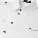 CAMICIA IN  COTONE CON BOTTONI A CONTRASTO 1019892 1A147481W000 VERSACE 