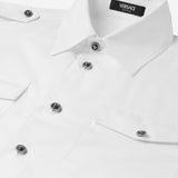 CAMICIA IN  COTONE CON BOTTONI A CONTRASTO 1019892 1A147481W000 VERSACE 