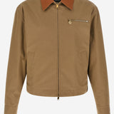GIACCA IN COTONE CON COLLETTO A CONTRASTO 1022244 1A168021KM00 VERSACE 