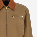 GIACCA IN COTONE CON COLLETTO A CONTRASTO 1022244 1A168021KM00 VERSACE 