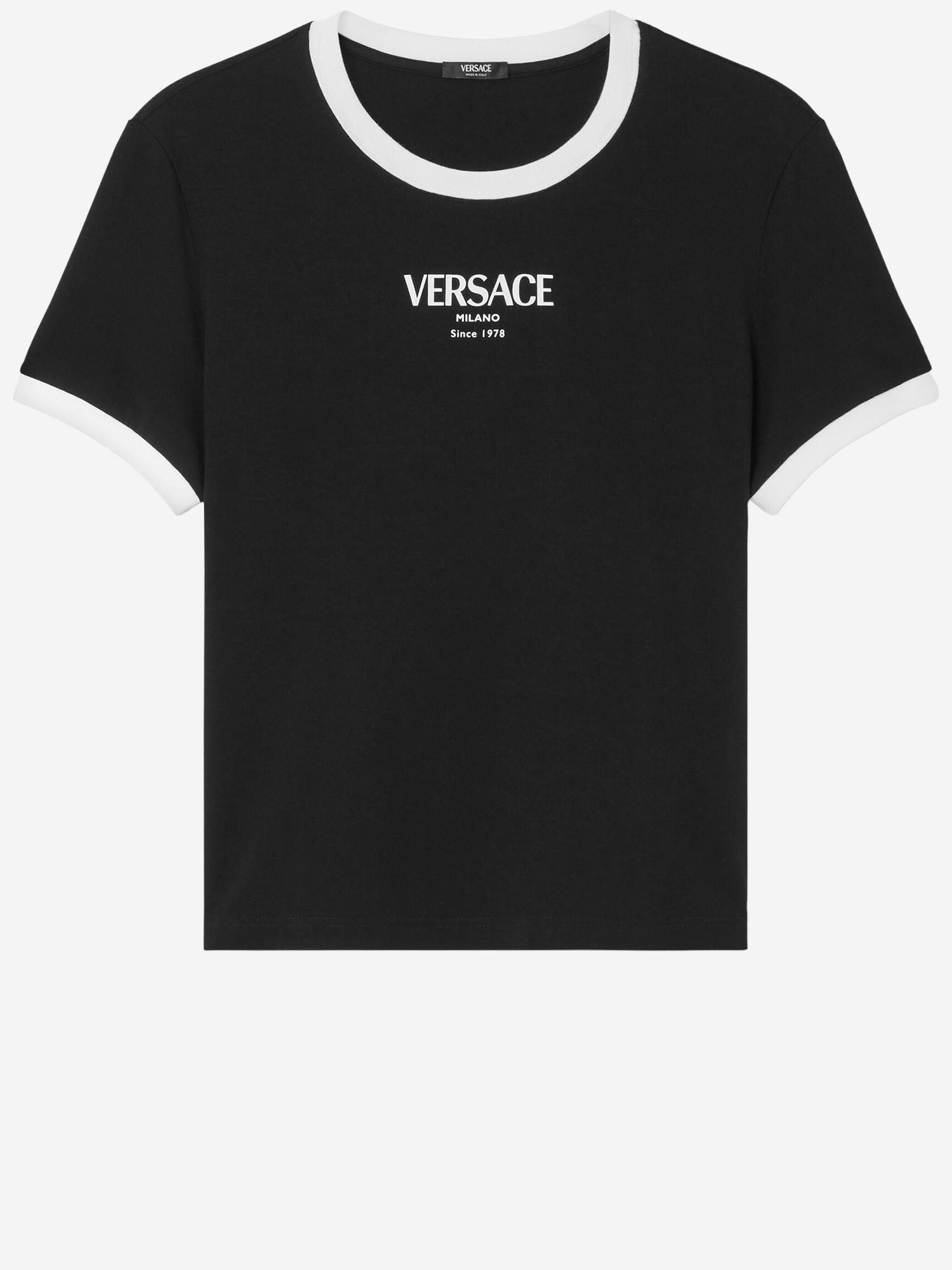 T-SHIRT IN VISCOSA STRETCH 1022656 1A166852B020 VERSACE 