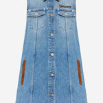 ABITO IN DENIM DI COTONE CON LOGO 1022695 1A167511D800 VERSACE 