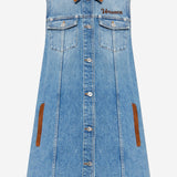 ABITO IN DENIM DI COTONE CON LOGO 1022695 1A167511D800 VERSACE 