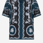 Camicia in twill di seta stampata 1022740 1A160965BE50 VERSACE 