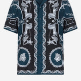 Camicia in twill di seta stampata 1022740 1A160965BE50 VERSACE 