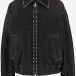 GIUBBOTTO DECORATO IN COTONE 1023067 1A164771D040 VERSACE 