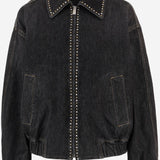 GIUBBOTTO DECORATO IN COTONE 1023067 1A164771D040 VERSACE 